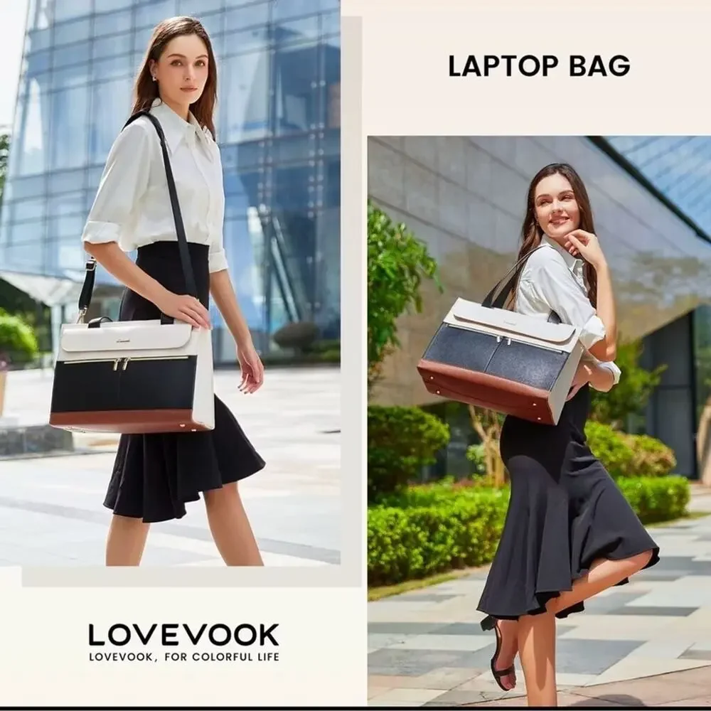 Lovevook Women's Black Laptop Bag NWT - Picture 2 of 6